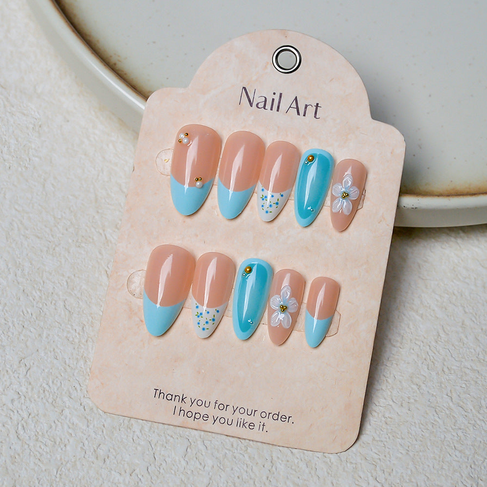 Glamorous Floral-Accent Press-On Nail Set Stornfield