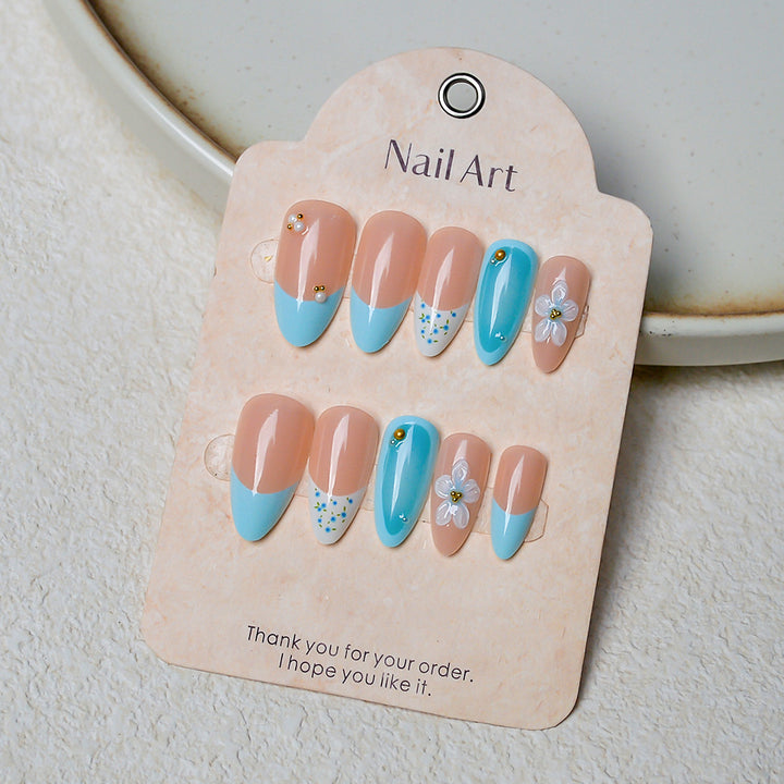 Glamorous Floral-Accent Press-On Nail Set Stornfield
