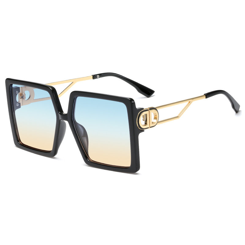 Women's oversized square sunglasses with elegant metal frame and polarizing lenses Stornfield