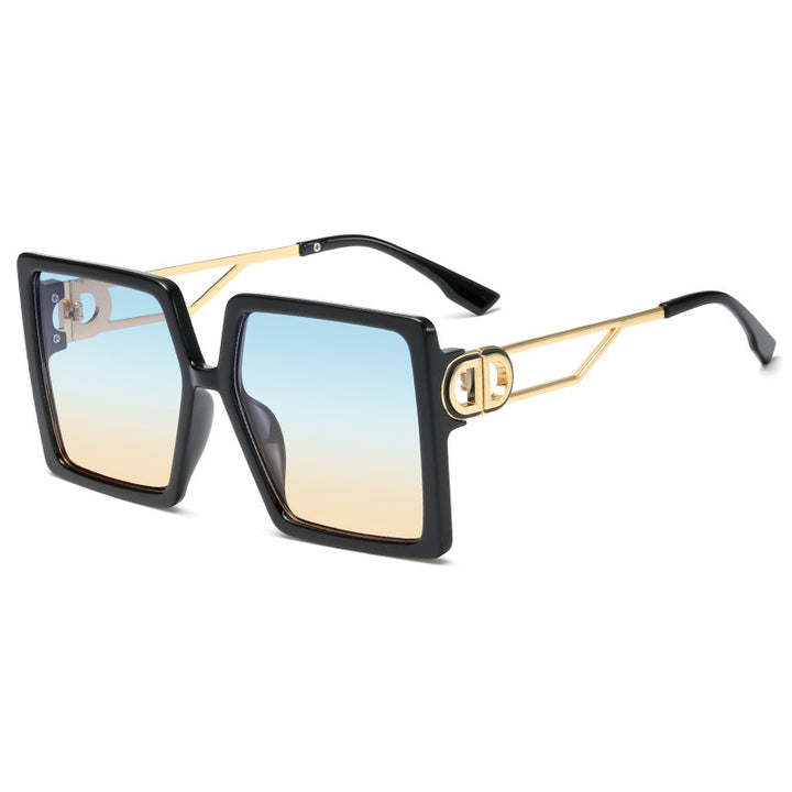 Women's oversized square sunglasses with elegant metal frame and polarizing lenses Stornfield