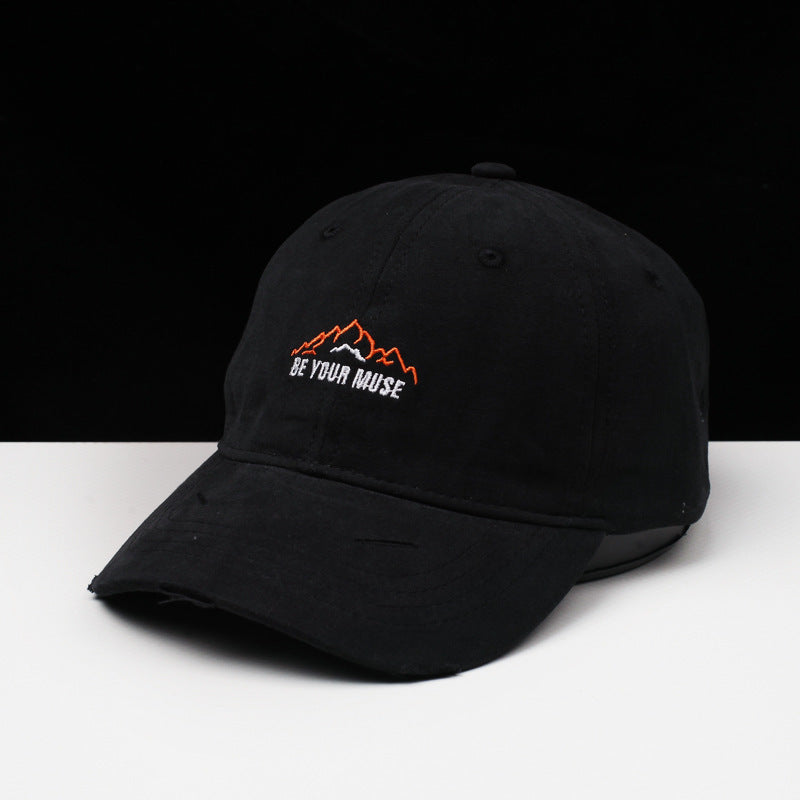 Women's Distressed Cotton Embroidered Baseball Cap Stornfield