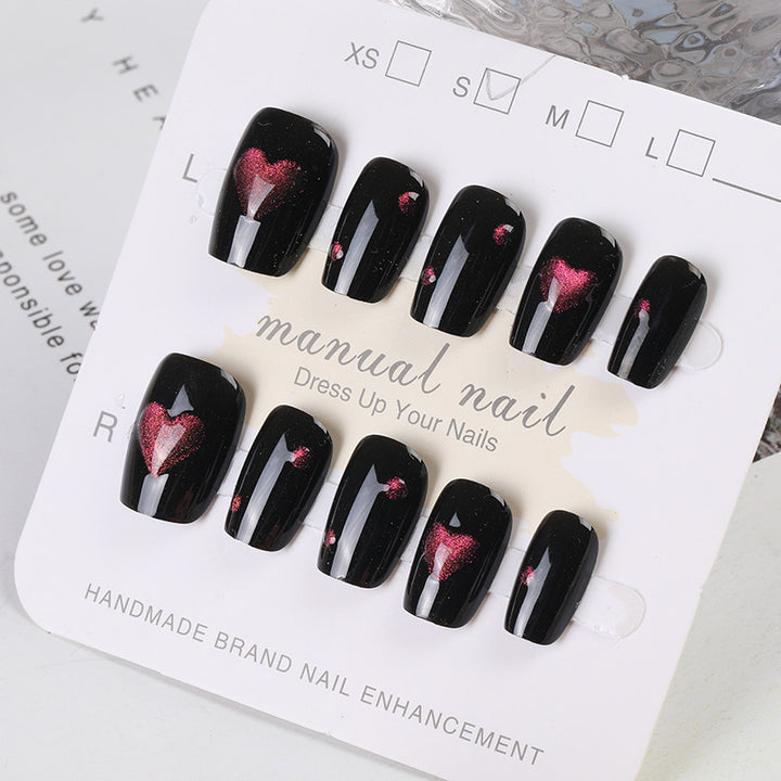 Heart Pattern Press-On Nail Set Stornfield