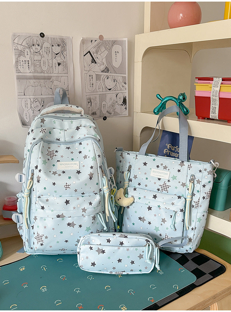 Starry Pattern School Backpack Set Stornfield
