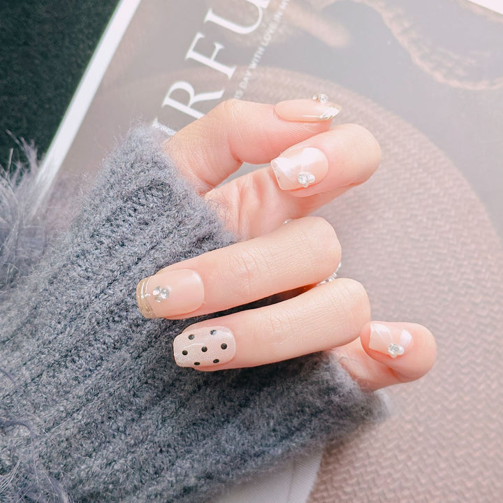 Elegant French Tip Press-On Nails Stornfield