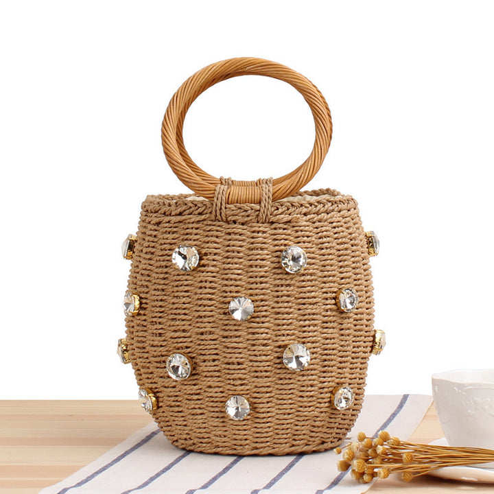 Fashionable basket bag with sparkling details Stornfield