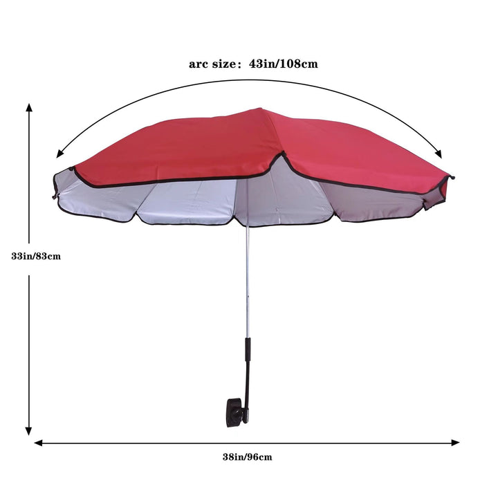Women's Adjustable Beach Sunshade Umbrella with Ground Anchor Stornfield