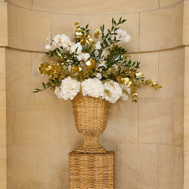 Decorative plant pot stand made of woven material Stornfield