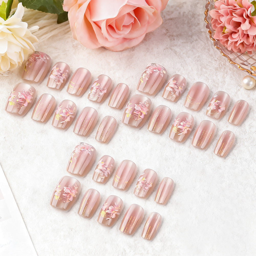 Floral Decorative Press-On Nail Set Stornfield 1787543207