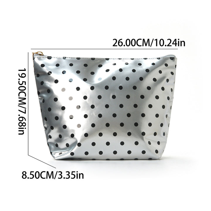 Water-repellent cosmetic bag with polka dot design Stornfield