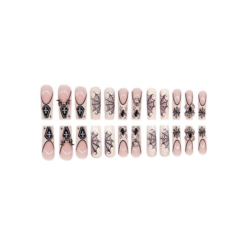 Halloween-Themed Press-On Nail Art Extensions Stornfield