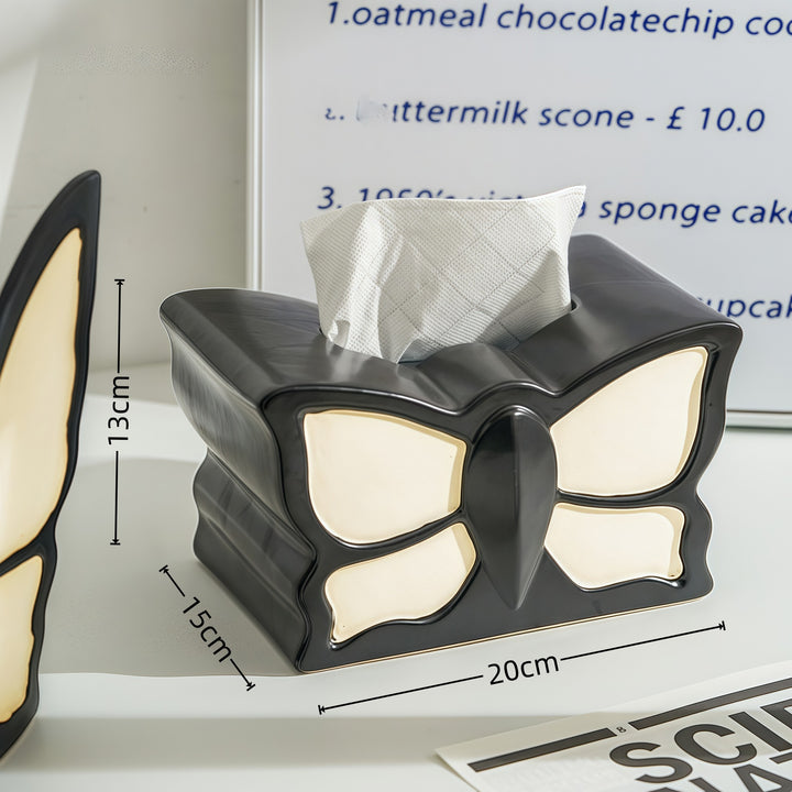 Decorative Butterfly Tissue Holder for Home Display