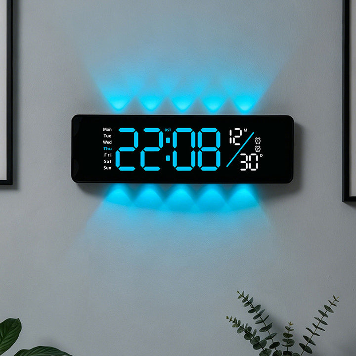 Digital display alarm clock with weekday display and temperature Stornfield