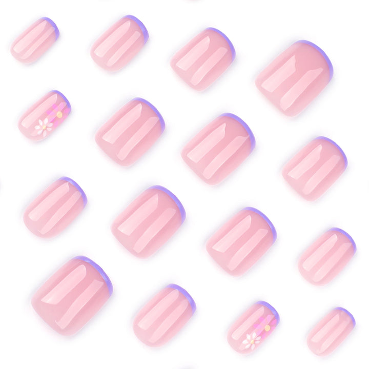 Floral Accent Press-On Nail Tips Stornfield