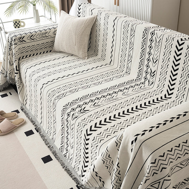 Geometric Pattern Sofa Blanket