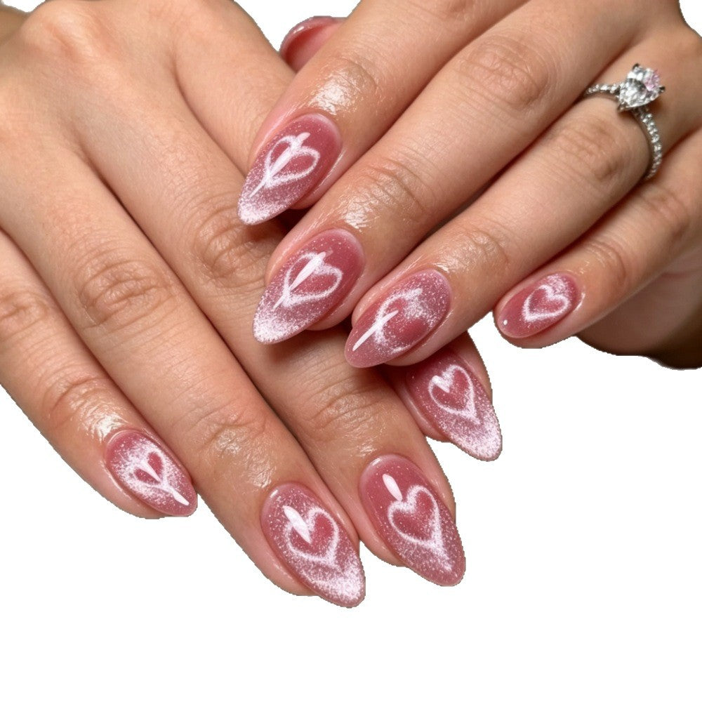 Heart-Designed Press-On Nails Stornfield