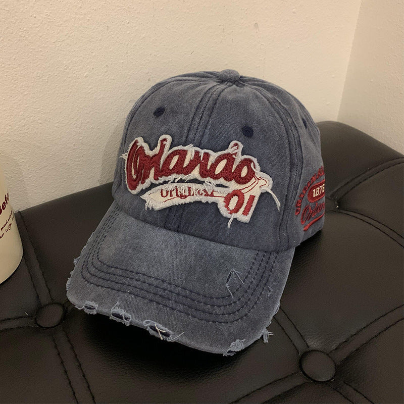 Women's Distressed Vintage Embroidered Baseball Cap Stornfield