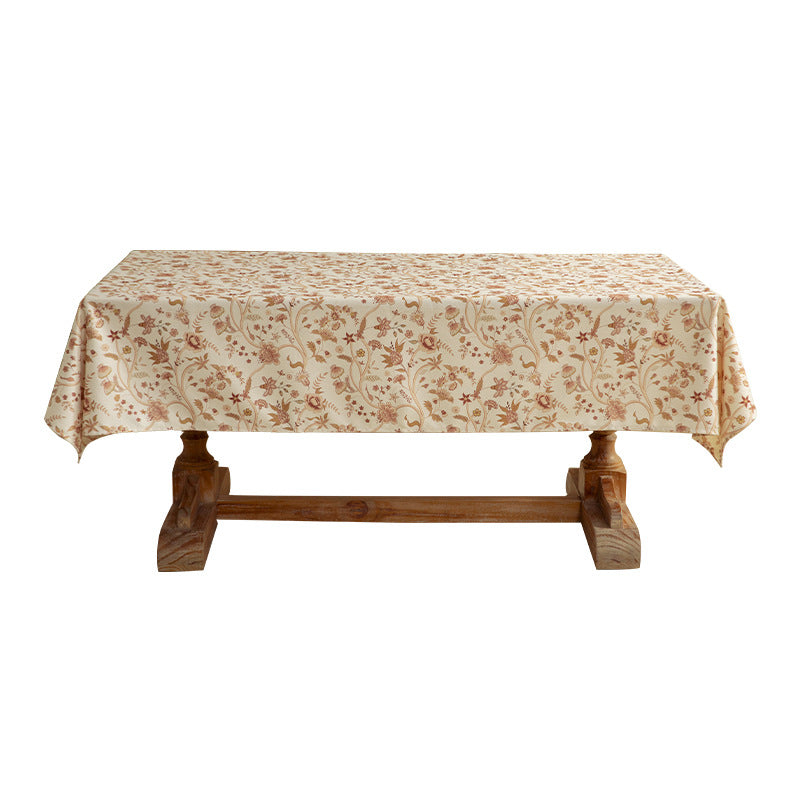 Coated tablecloth in vintage floral pattern made of cotton blend Stornfield