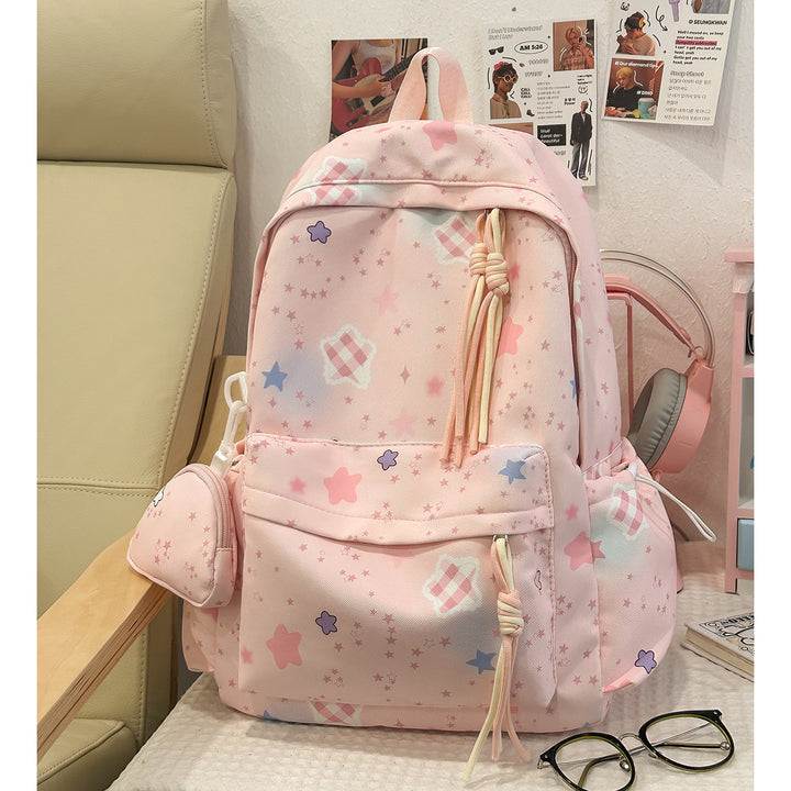 Cartoon-Embellished Casual Backpack Stornfield