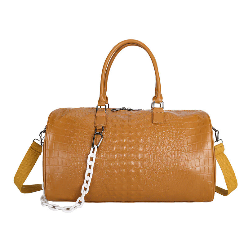 Crocodile Textured Luxurious Travel Duffle Bag Stornfield