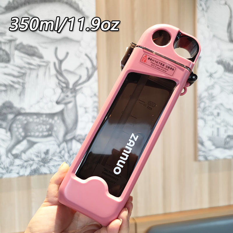 Ladies unique flip-top drinking bottle with viewing window Stornfield
