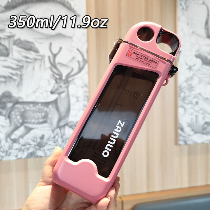 Ladies unique flip-top drinking bottle with viewing window Stornfield
