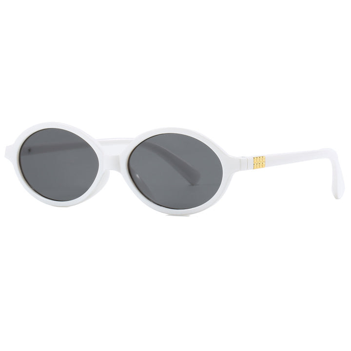 Women's fashionable sunglasses with oval frame and golden accents Stornfield