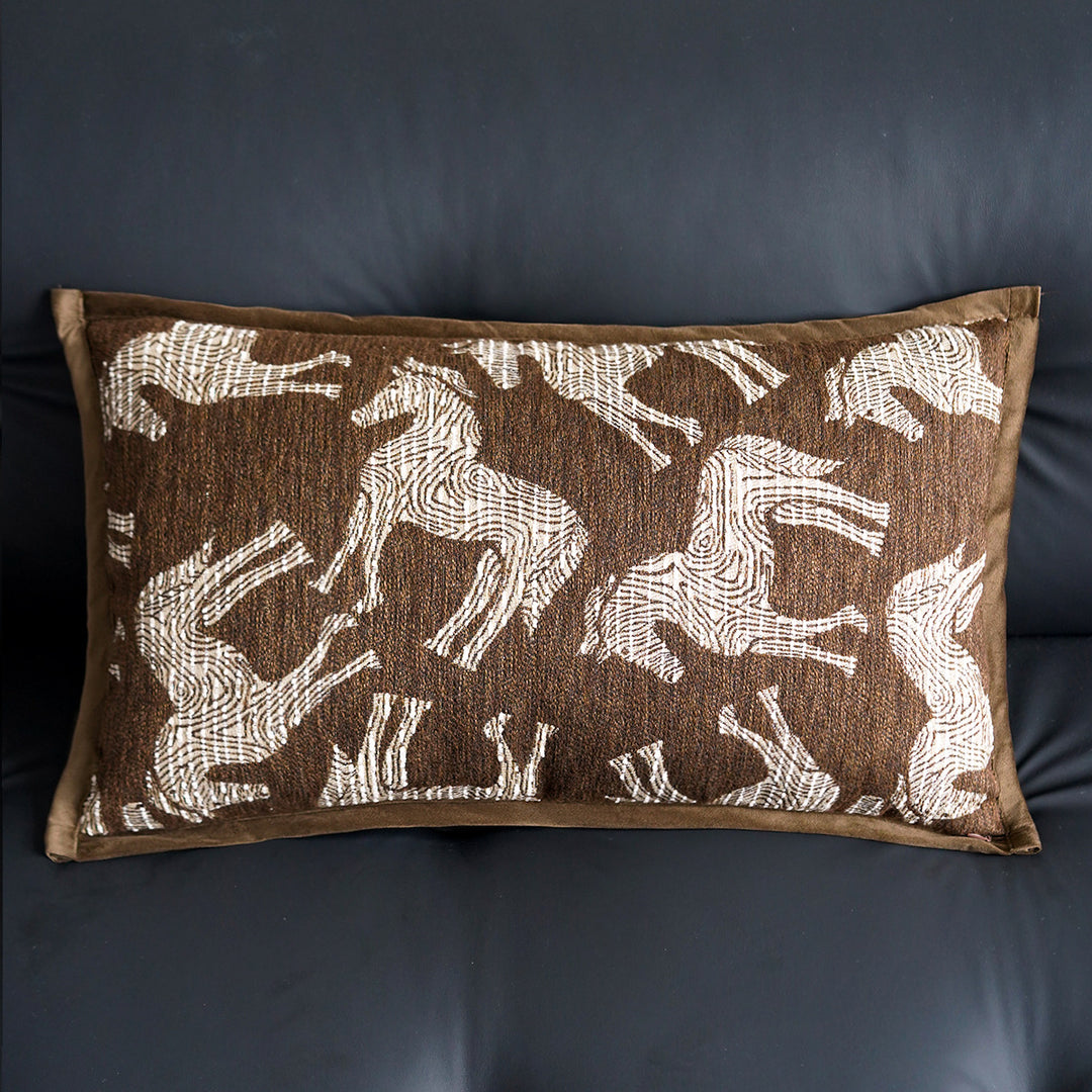 Decorative long cushion with texture pattern