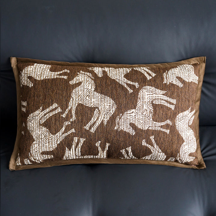 Decorative long cushion with texture pattern