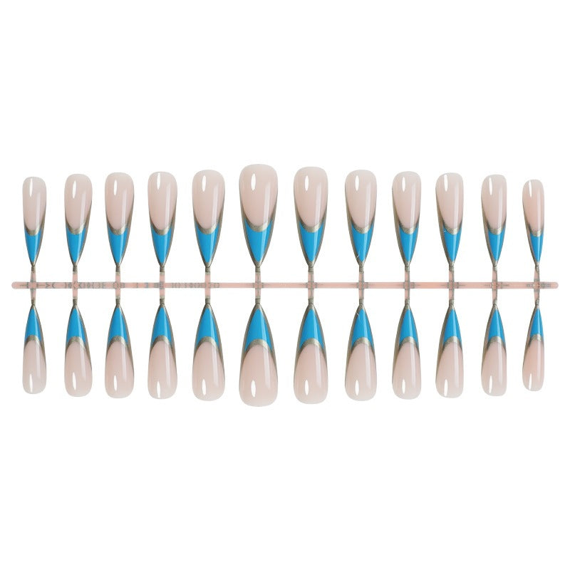 Acrylic nail set with stylish, asymmetrical designs Stornfield