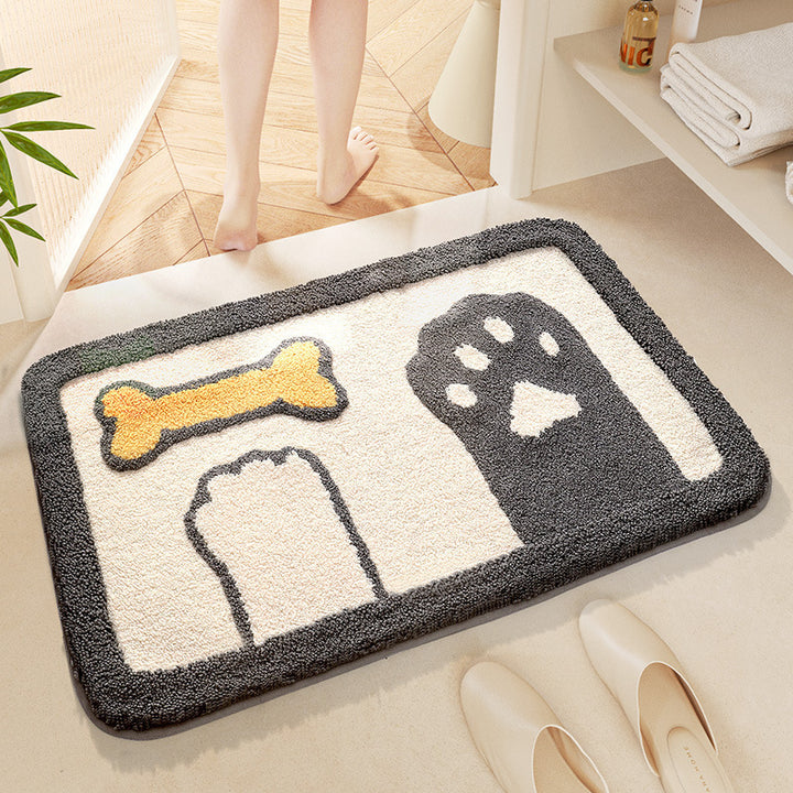 Coastal Waves Shaped Bath Mat