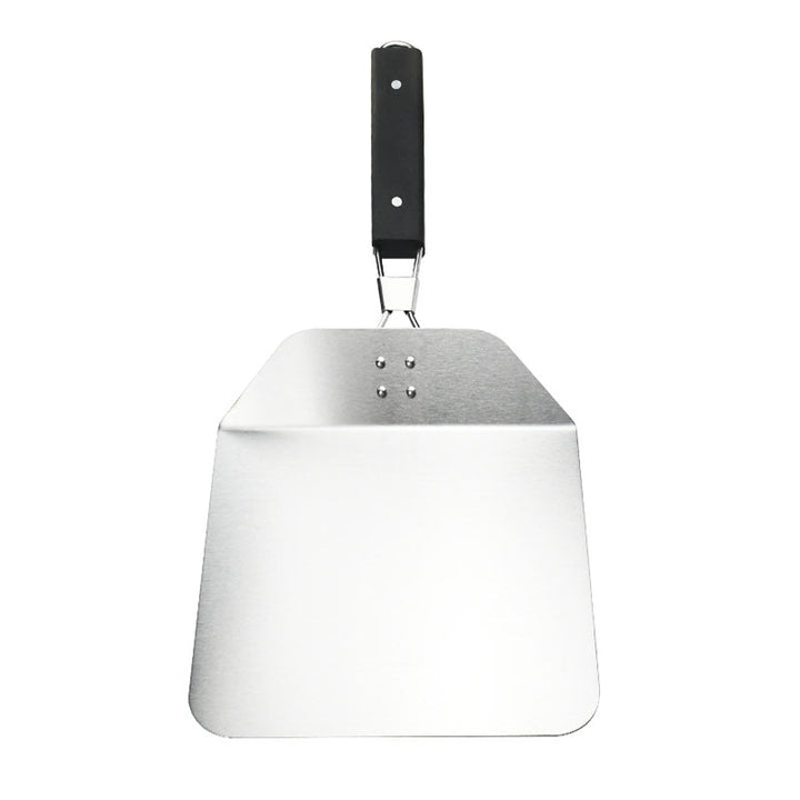 heavy-duty square-edge stainless steel pizza shovel with folding riveted handle Stornfield