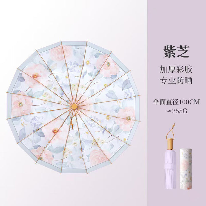 Women Foldable Umbrella with Floral Pattern Stornfield