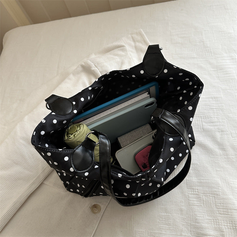 Stylish Polka Dot Shoulder Tote