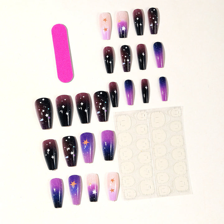 Galaxy-Inspired 3D Nail Art Extensions Stornfield