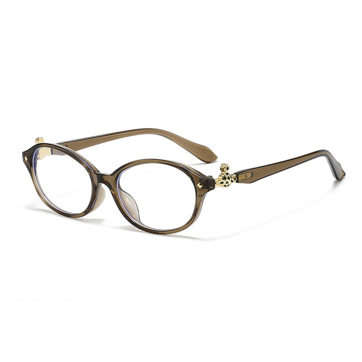 Women's fashionable optical glasses in elegant oval design with golden accents Stornfield