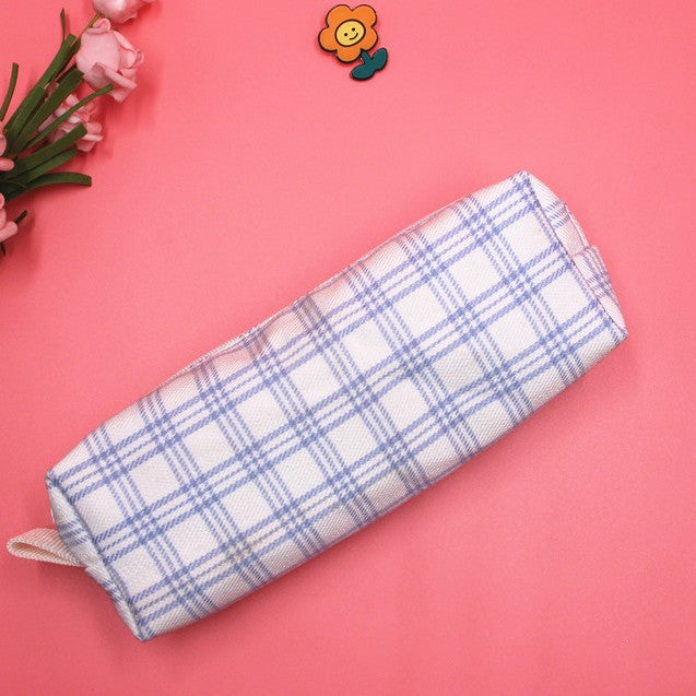 Textured Plaid Pencil Case Stornfield
