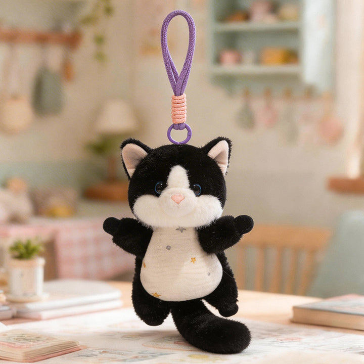 Plush Woodland Puppy Bag Charm with Elastic Loop and Soft Fabric Bodysuit Stornfield
