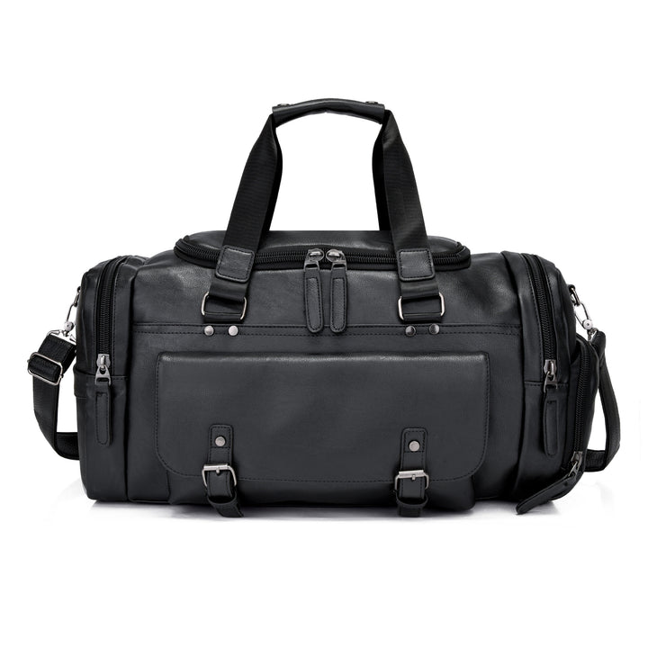 Premium Leather Travel Duffel Stornfield