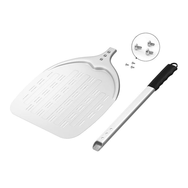 perforated aluminum pizza peel with ergonomic non-slip handle Stornfield