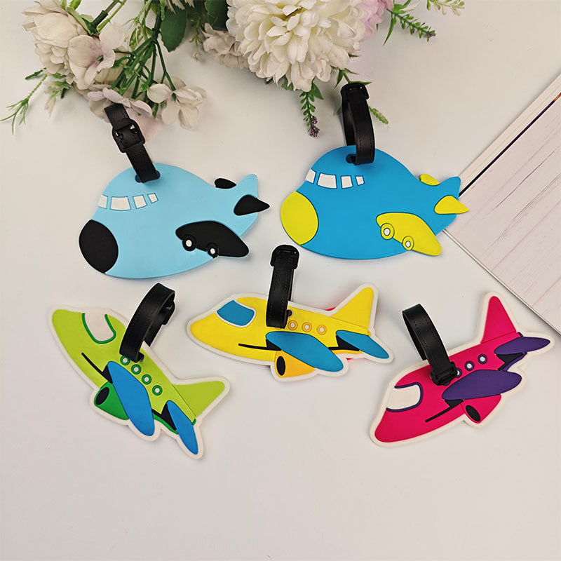 playful silicone airplane luggage tag with adjustable buckle strap Stornfield