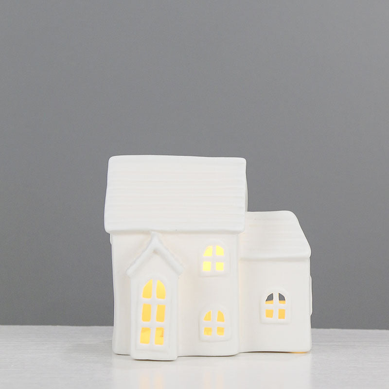 Ceramic House-Shaped Tea Light Holder Stornfeild