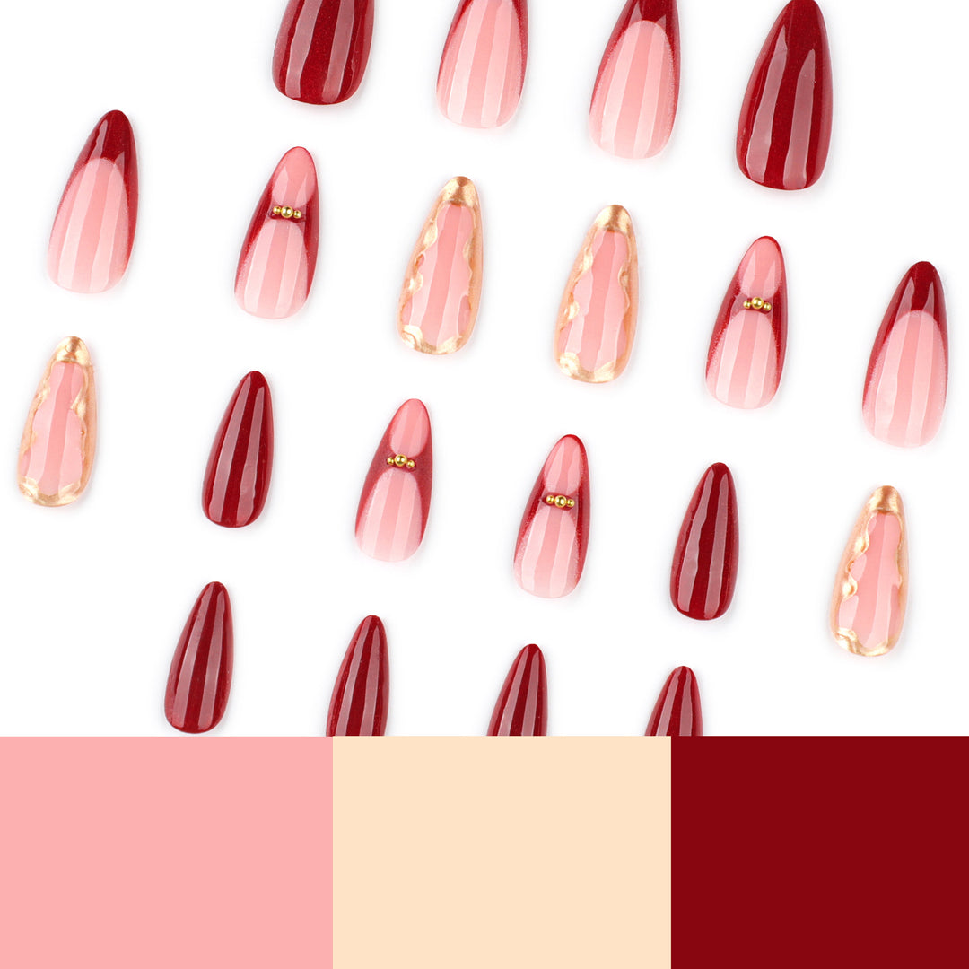 Artful nail extensions with glamorous design and glitter coating Stornfield