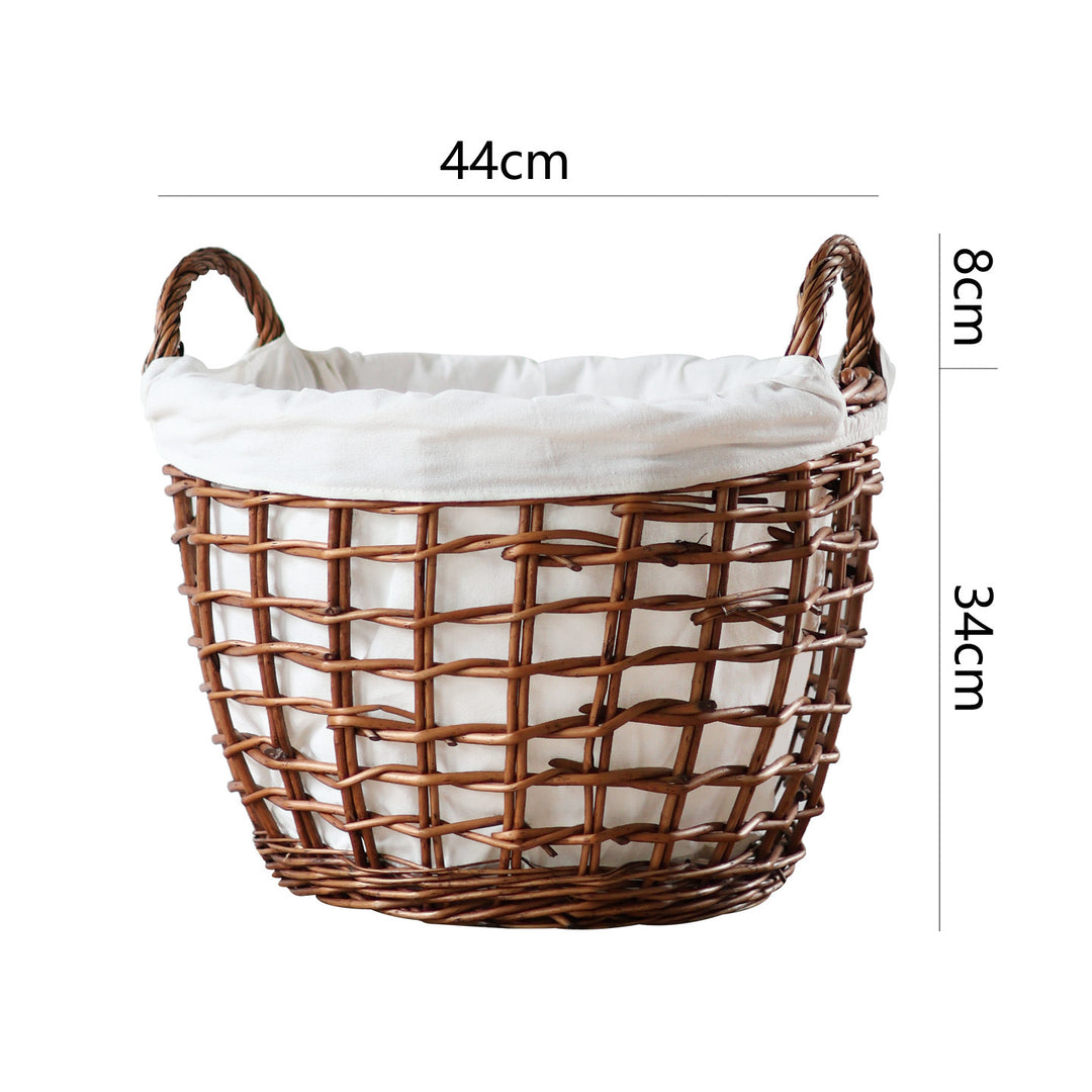 Handcrafted storage basket with cotton lining Stornfield