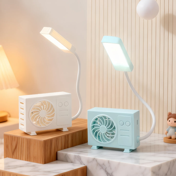 Women's table lamp with integrated USB fan Stornfield