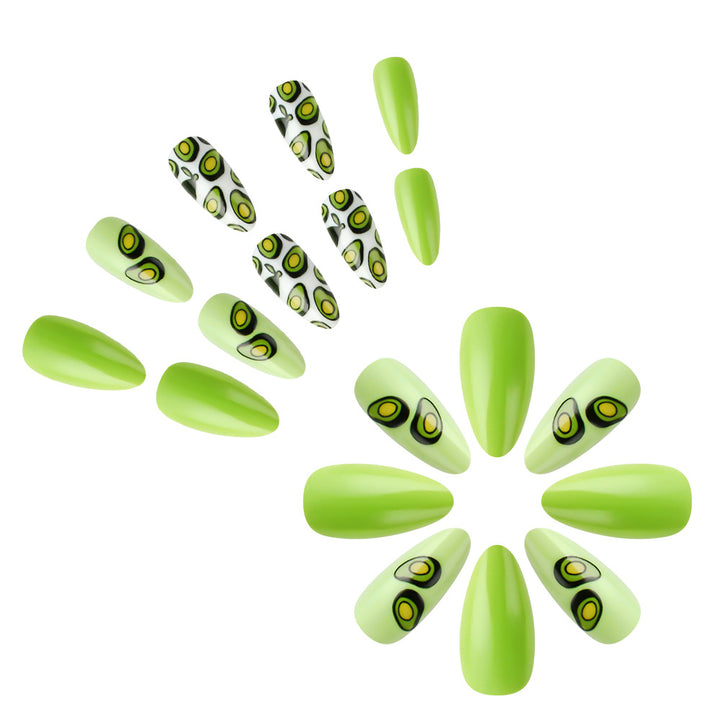 Avocado-Themed Press-On Nails Stornfield