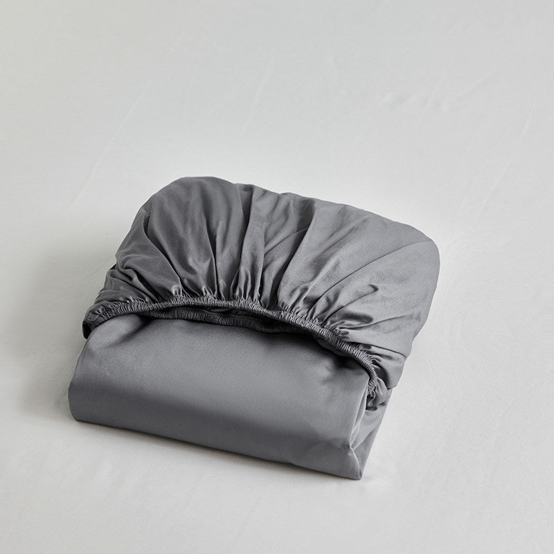 Deep-Pocket Fitted Bed Sheet with All-Around Elastic Cotton-Sateen Fit