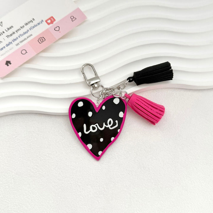 Quirky Heart Charm Keychain Stornfield