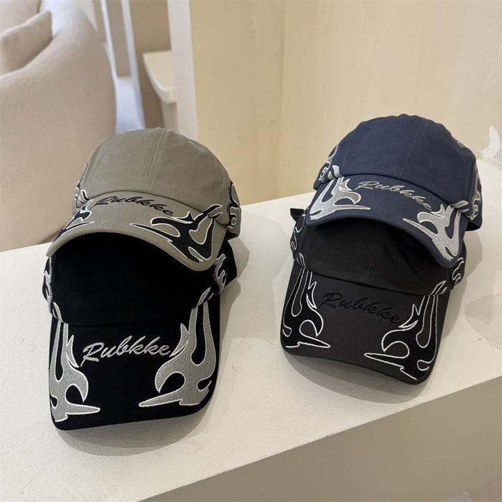 Men's Graphic Flame-Embroidered Baseball Cap Stornfield