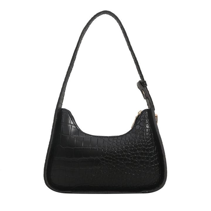 Elegant Croc-Embossed Shoulder Bag