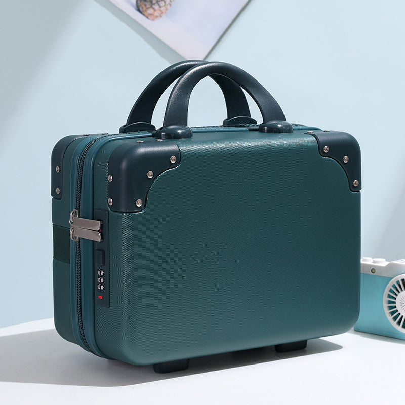 hard-shell vanity carry cosmetic case with reinforced corners and combination lock Stornfield